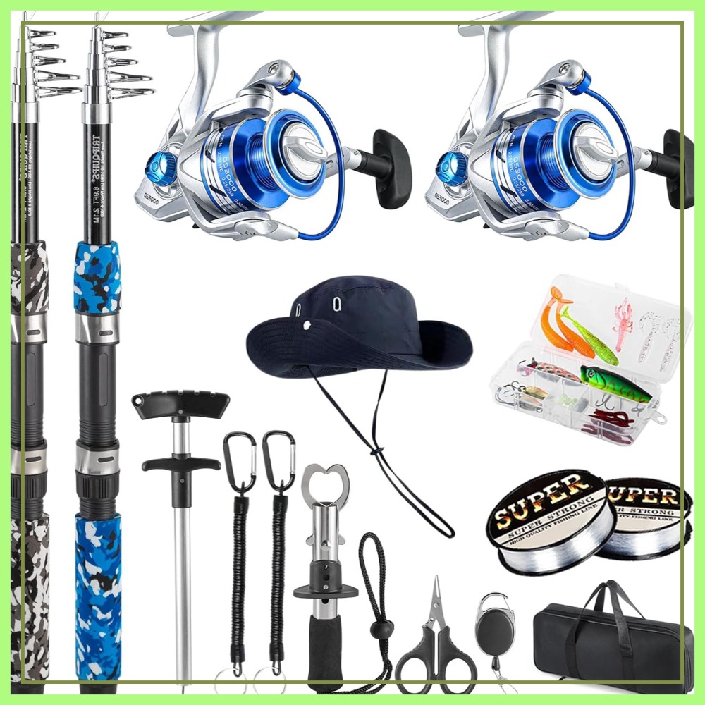 6.9ft Telescopic Fishing Rod a - Reel Bag reseña y precio