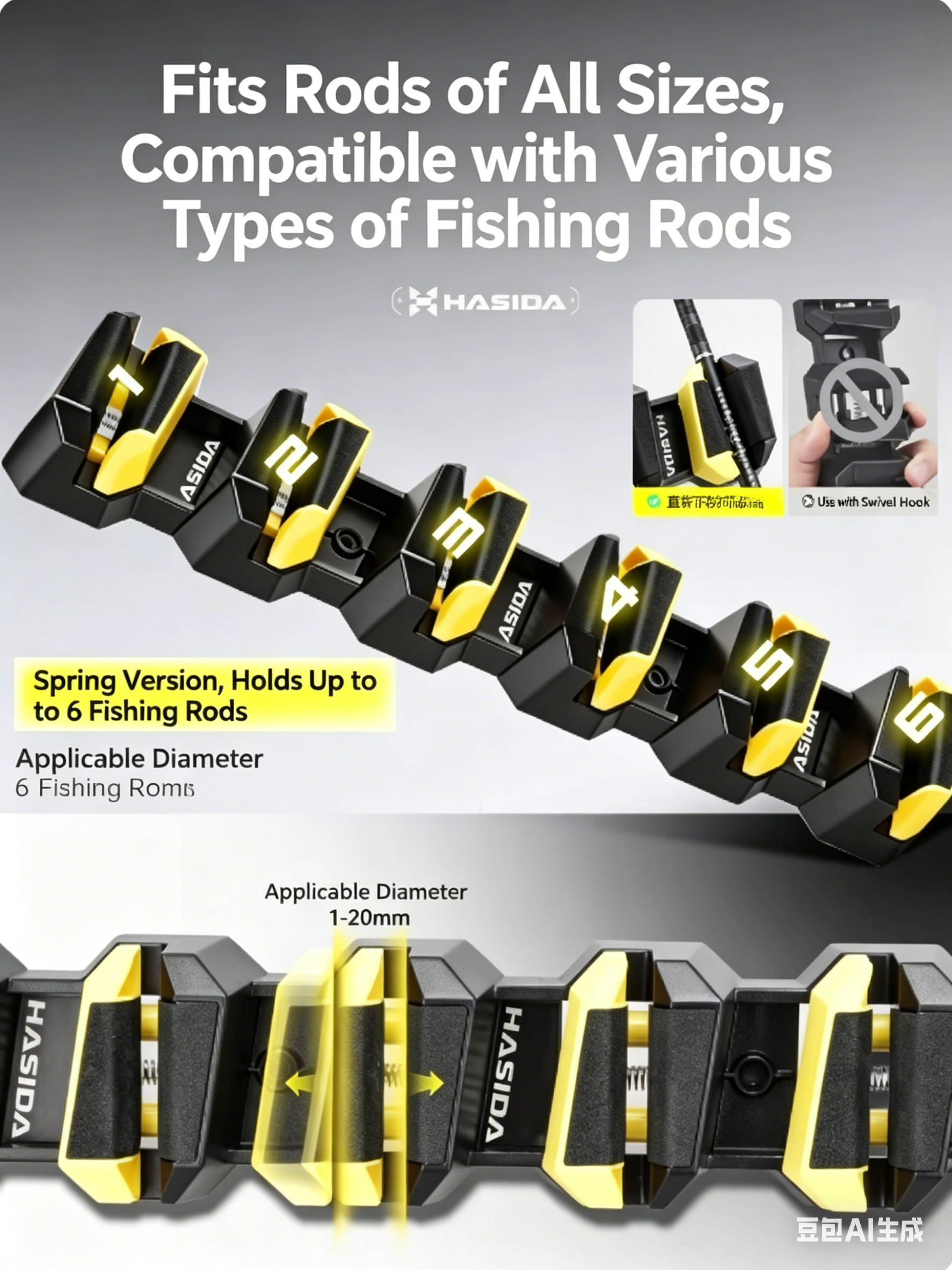 HISTAR Soft Rubber Wall-Mounte - Spinning Reel reseña y precio