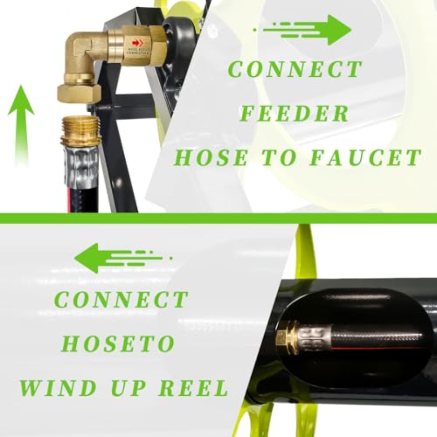 Heavy Duty Garden Hose Reel wi - Reel Handle reseña y precio