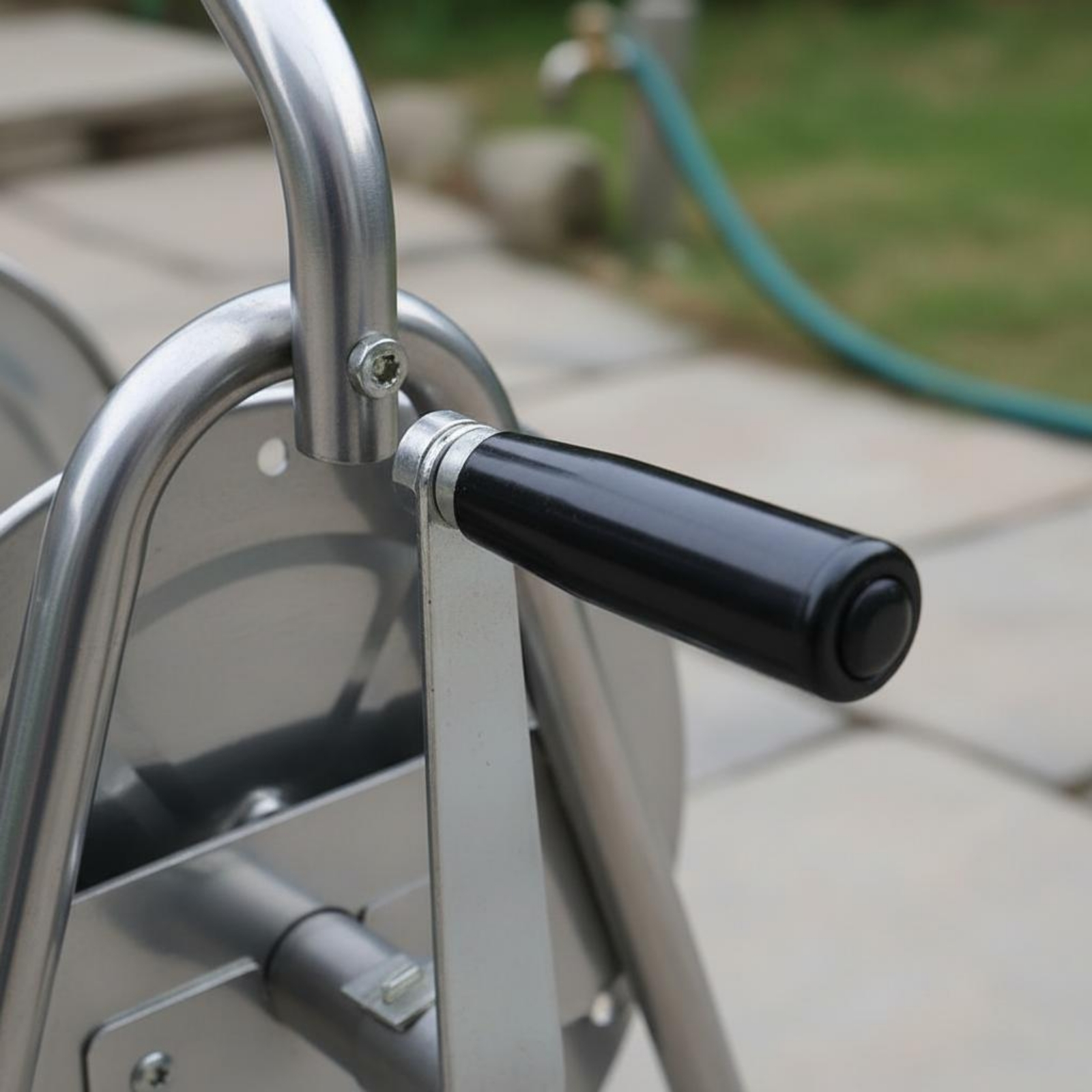 Metal Hose Reel Heavy Duty Gar - Reel Handle reseña y precio