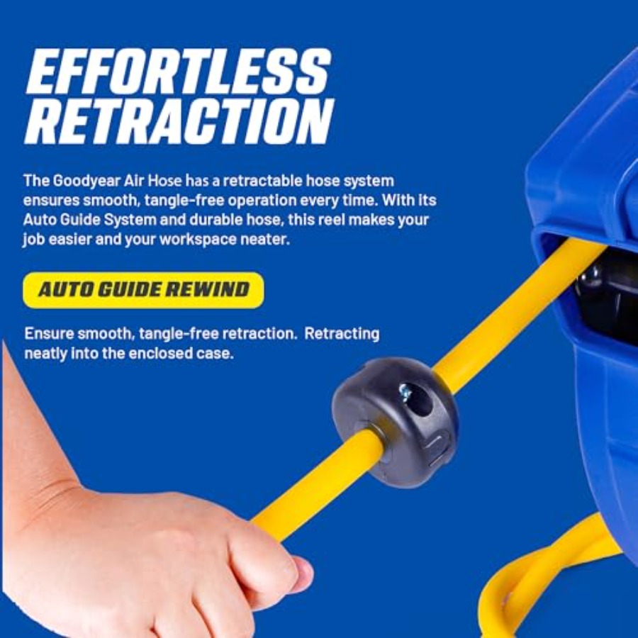 Retractable Air Hose Reel 3/8  - Reel Handle reseña y precio