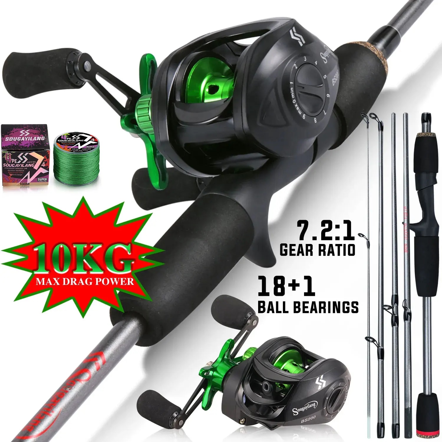 Sougayilang Fishing Rod Combo  - Spincast Reel reseña y precio