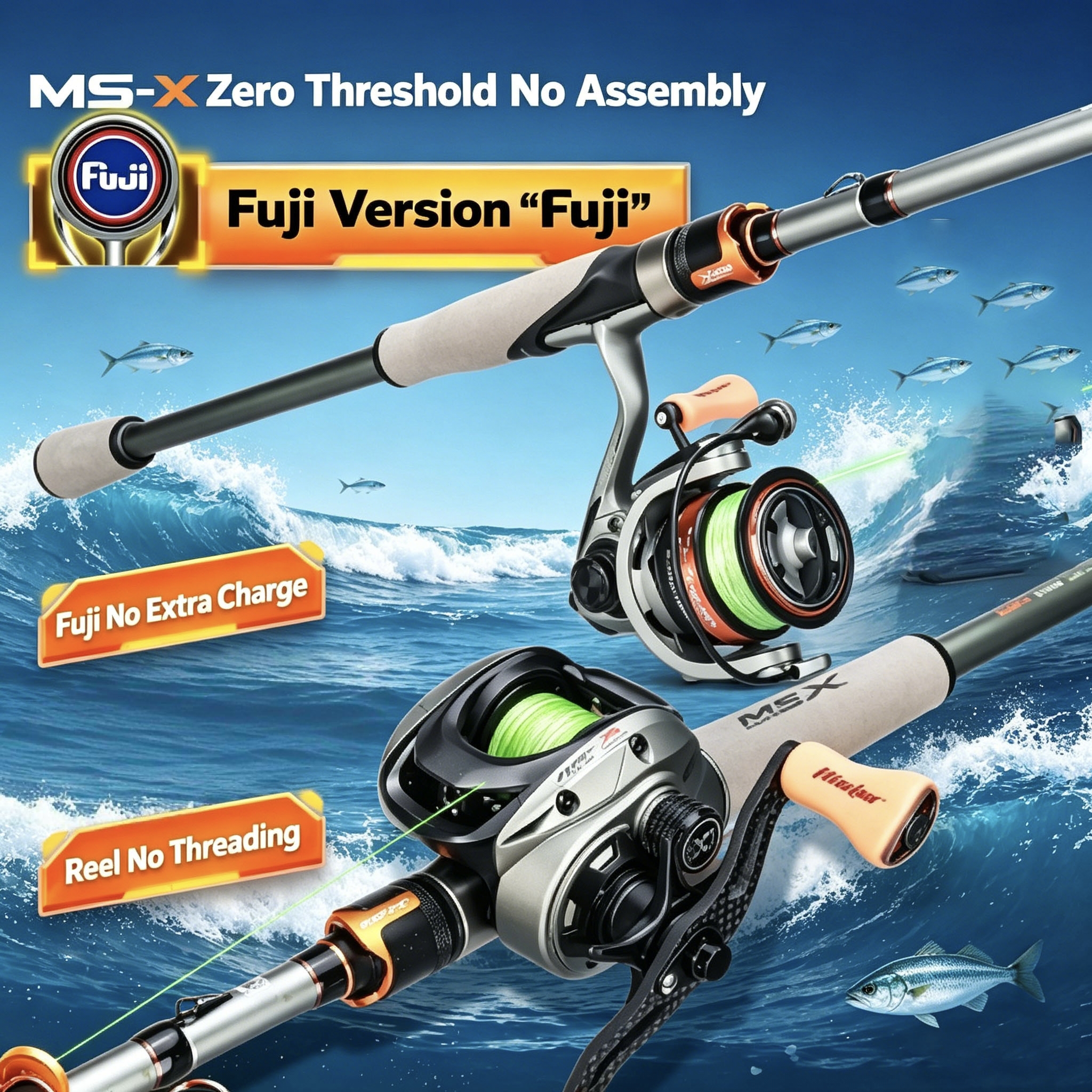 HASIDA 1.68m MS-X FUJI Version - Spincast Reel reseña y precio