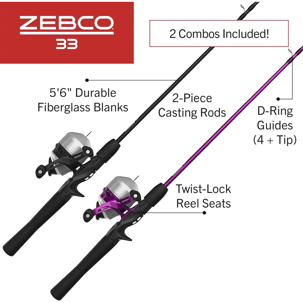 5-6ft Two-Piece Spincast Fishi - Spincast Reel reseña y precio